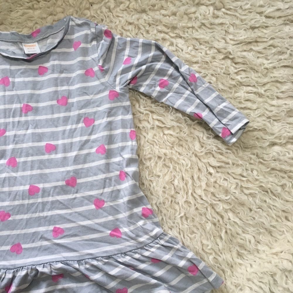 Girls Gymboree Top grey and pink  size 7-8 - Picture 2 of 2